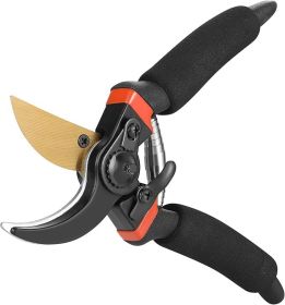 Garden Pruning Shears Stainless Steel Blades, Handheld Scissors Set with Gardening Gloves,Heavy Duty Garden Bypass Pruning Shears