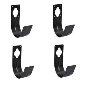 (4 pack) Gardener Metal Spigot Hose Hanger, in Black Color, Holding capacity upto 100 feet