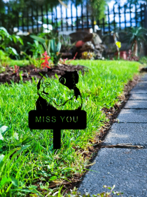 Guinea Pig Hamster Memorial Metal Yard Stake - Exquisite Pet Remembrance Decor (Option: Look at the picture)