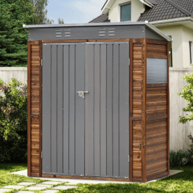 3x5FT Iron Wood Combination Tool Shed   A Perfect Blend Of Nature And Functionality (Option: Wood)