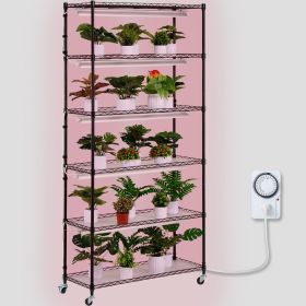 VEVOR Plant Stand with Grow Light, 6-Tier Large Tall Plant Shelf with 150W Full Spectrum Grow Light (Total Power: 150W, size: W90 x H180 cm)